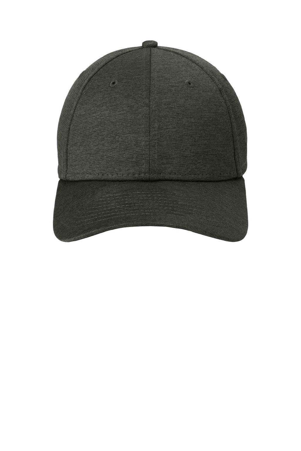 New Era Hats NE703 Mens Stretch Fit Hat Heather Black Flat Front