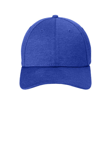 New Era Hats NE703 Mens Stretch Fit Hat Heather Royal Blue Flat Front