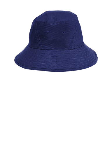 New Era Hats NE800 Mens Hex Era Moisture Wicking Bucket Hat Dark Royal Blue Flat Front