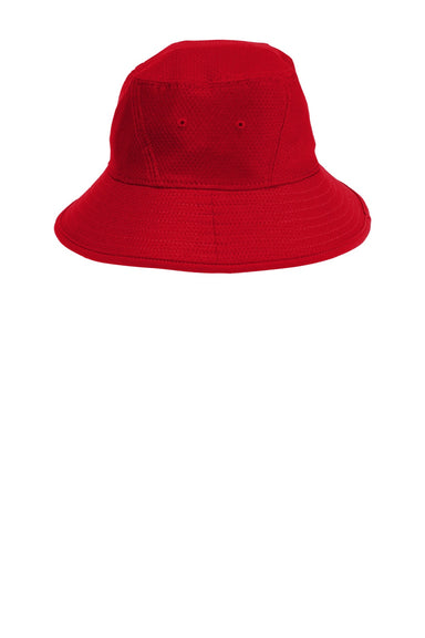 New Era Hats NE800 Mens Hex Era Moisture Wicking Bucket Hat Scarlet Red Flat Front