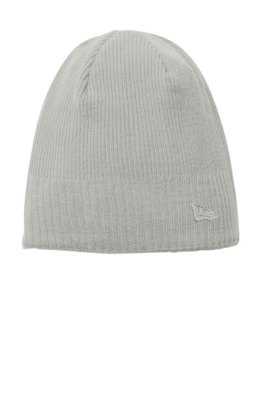 New Era Hats NE900 Unisex Knit Beanie Grey Flat Front