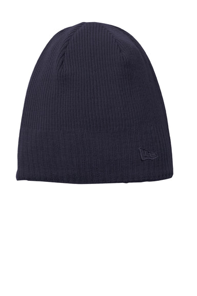 New Era Hats NE900 Unisex Knit Beanie Deep Navy Blue Flat Front