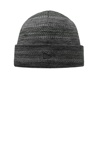 New Era Hats NE906 Unisex On Field Knit Beanie Black Flat Front