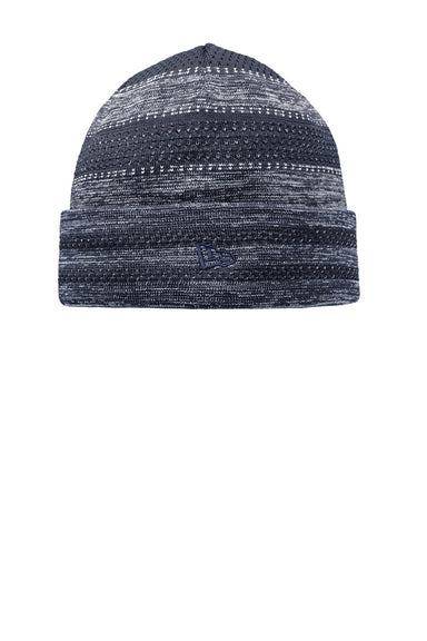 New Era Hats NE906 Unisex On Field Knit Beanie Navy Blue Flat Front