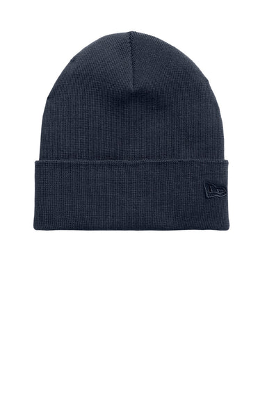 New Era Hats NE907 Unisex Recycled Cuff Beanie Deep Navy Blue Flat Front