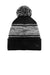 New Era Hats NE909 Unisex Knit Pom Beanie Black/Graphite Grey Flat Front