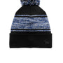New Era Hats Unisex Knit Pom Beanie - Black/Royal Blue