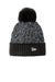 New Era Hats NE910 Mens Marled Knit Pom Beanie Black/Graphite Grey/White Flat Front