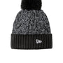New Era Hats Mens Marled Knit Pom Beanie - Black/Graphite Grey/White - COMING SOON