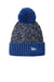 New Era Hats NE910 Mens Marled Knit Pom Beanie Royal Blue/Black/White Flat Front