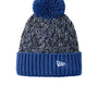 New Era Hats Mens Marled Knit Pom Beanie - Royal Blue/Black/White - COMING SOON