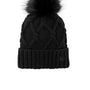 New Era Hats Unisex Faux Fur Pom Beanie - Black