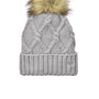 New Era Hats Unisex Faux Fur Pom Beanie - Heather Grey
