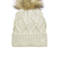 New Era Hats Unisex Faux Fur Pom Beanie - Ivory