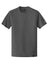 New Era NEA100 Mens Heritage Short Sleeve Crewneck T-Shirt Heather Black Flat Front