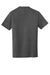 New Era NEA100 Mens Heritage Short Sleeve Crewneck T-Shirt Heather Black Flat Back