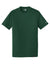 New Era NEA100 Mens Heritage Short Sleeve Crewneck T-Shirt Dark Green Flat Front