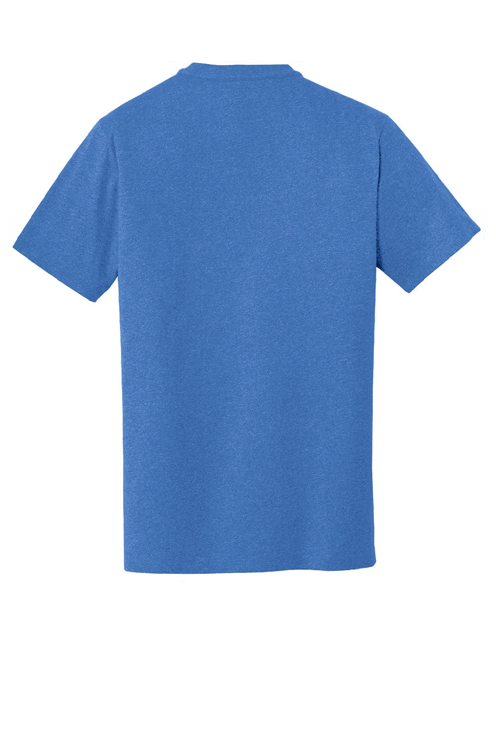 New Era NEA100 Mens Heritage Short Sleeve Crewneck T-Shirt Heather Royal Blue Flat Back