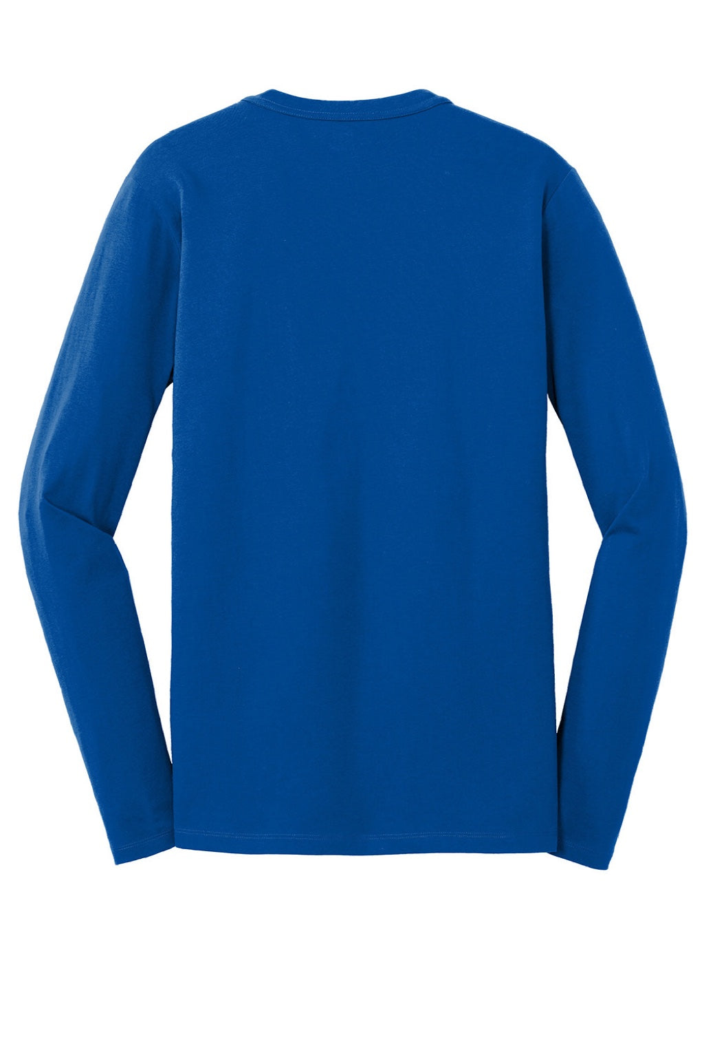 New Era NEA102 Mens Heritage Long Sleeve Crewneck T-Shirt Royal Blue Flat Back
