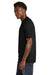 New Era NEA135 Mens Moisture Wicking Short Sleeve Crewneck T-Shirt Black Model Side