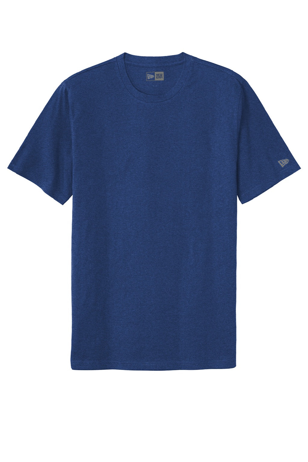 New Era NEA135 Mens Moisture Wicking Short Sleeve Crewneck T-Shirt Royal Blue Flat Front