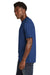 New Era NEA135 Mens Moisture Wicking Short Sleeve Crewneck T-Shirt Royal Blue Model Side
