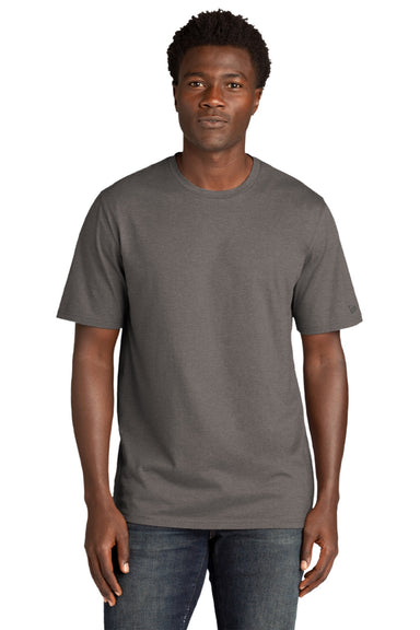 New Era NEA135 Mens Moisture Wicking Short Sleeve Crewneck T-Shirt Shadow Grey Model Front