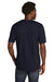 New Era NEA135 Mens Moisture Wicking Short Sleeve Crewneck T-Shirt True Navy Blue Model Back
