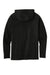 New Era NEA137 Mens Moisture Wicking Long Sleeve Hooded T-Shirt w/ Pocket Black Flat Back