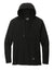 New Era NEA137 Mens Moisture Wicking Long Sleeve Hooded T-Shirt w/ Pocket Black Flat Front