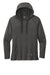 New Era NEA137 Mens Moisture Wicking Long Sleeve Hooded T-Shirt w/ Pocket Graphite Grey Flat Front