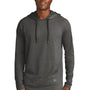 New Era Mens Moisture Wicking Long Sleeve Hooded T-Shirt w/ Pocket - Graphite Grey