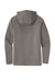 New Era NEA137 Mens Moisture Wicking Long Sleeve Hooded T-Shirt w/ Pocket Shadow Grey Flat Back