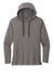 New Era NEA137 Mens Moisture Wicking Long Sleeve Hooded T-Shirt w/ Pocket Shadow Grey Flat Front