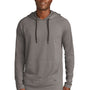 New Era Mens Moisture Wicking Long Sleeve Hooded T-Shirt w/ Pocket - Shadow Grey