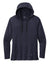 New Era NEA137 Mens Moisture Wicking Long Sleeve Hooded T-Shirt w/ Pocket True Navy Blue Flat Front