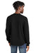 New Era NEA140 Mens Thermal Crewneck Sweatshirt Black Model Back