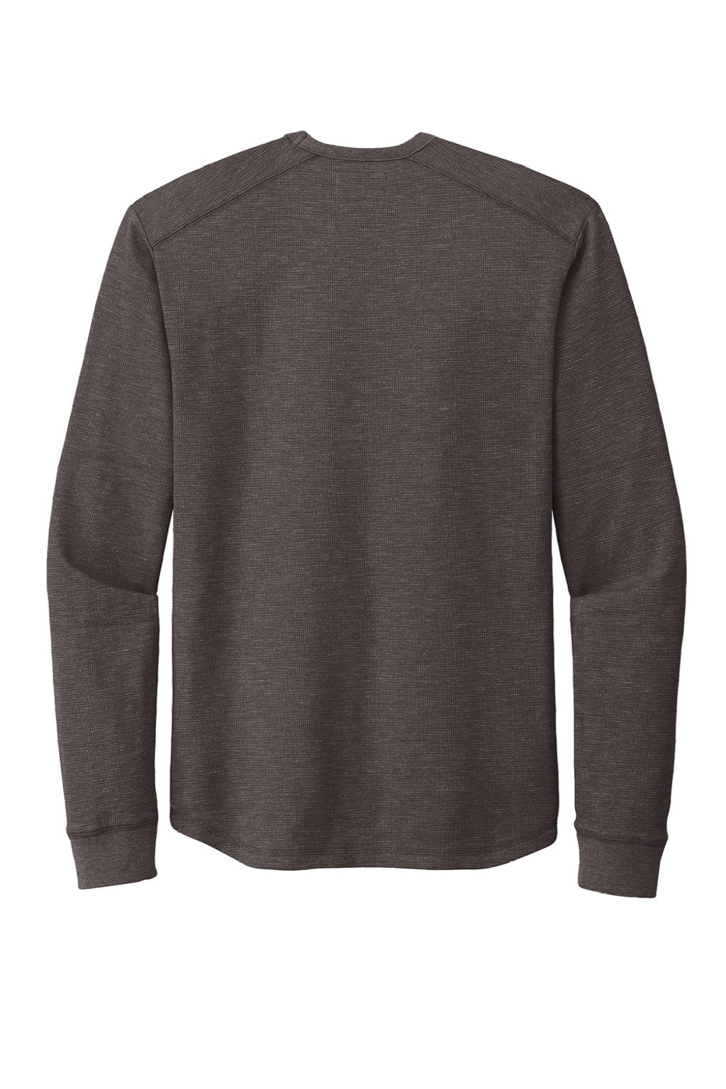New Era NEA140 Mens Thermal Crewneck Sweatshirt Heather Black Flat Back