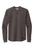 New Era NEA140 Mens Thermal Crewneck Sweatshirt Heather Black Flat Front