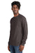 New Era NEA140 Mens Thermal Crewneck Sweatshirt Heather Black Model 3q