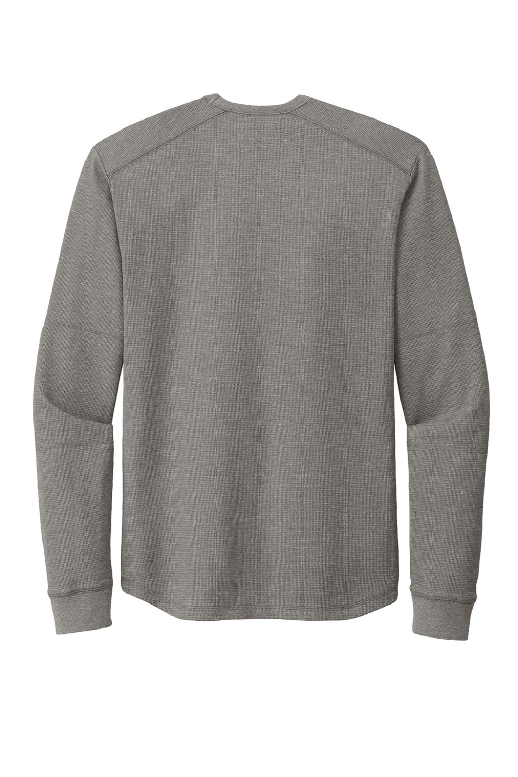 New Era NEA140 Mens Thermal Crewneck Sweatshirt Heather Shadow Grey Flat Back