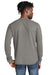 New Era NEA140 Mens Thermal Crewneck Sweatshirt Heather Shadow Grey Model Back