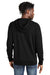 New Era NEA141 Mens Thermal Full Zip Hooded Sweatshirt Hoodie w/ Pockets Black Model Back