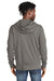 New Era NEA141 Mens Thermal Full Zip Hooded Sweatshirt Hoodie w/ Pockets Heather Shadow Grey Model Back