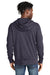 New Era NEA141 Mens Thermal Full Zip Hooded Sweatshirt Hoodie w/ Pockets Heather True Navy Blue Model Back
