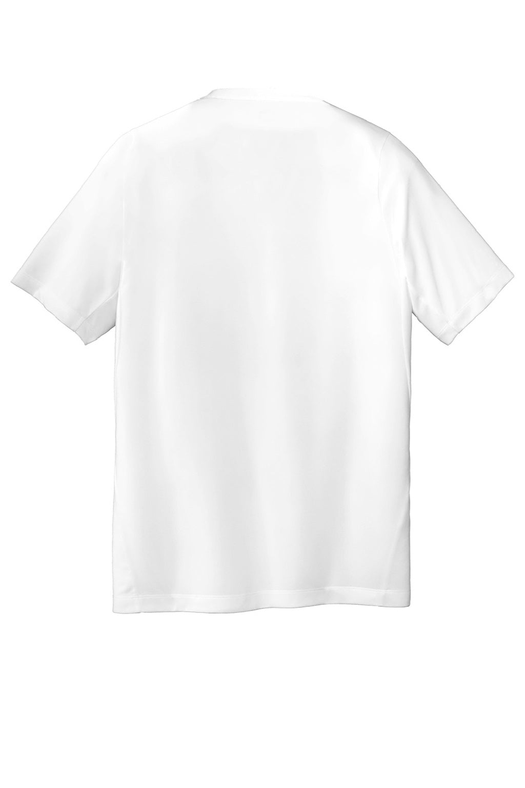 New Era NEA200 Mens Series Performance Jersey Moisture Wicking Short Sleeve Crewneck T-Shirt White Flat Back
