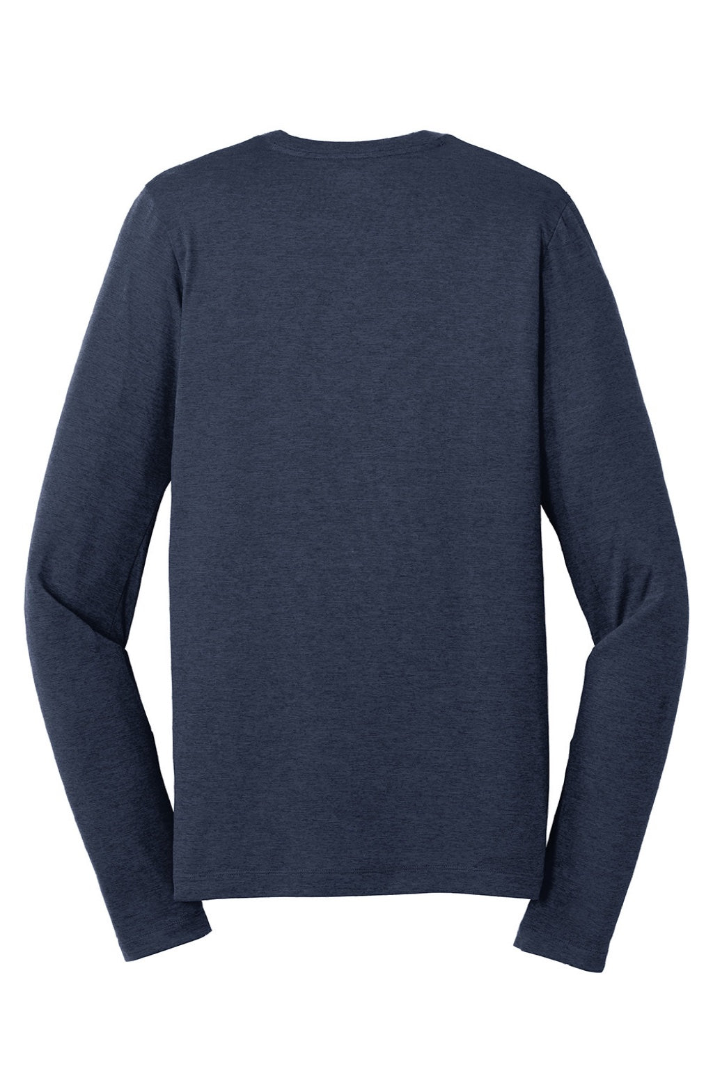 New Era NEA201 Mens Series Performance Moisture Wicking Long Sleeve Crewneck T-Shirt Navy Blue Flat Back
