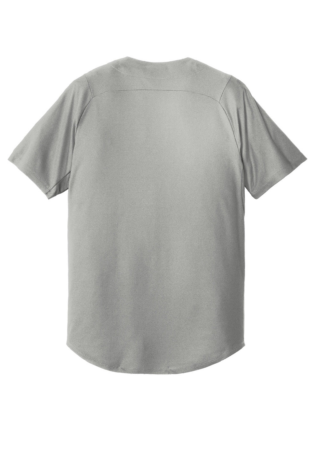 New Era NEA220 Mens Diamond Era Moisture Wicking Short Sleeve Jersey Grey Flat Back