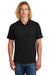 New Era NEA225 Mens Power Moisture Wicking Short Sleeve Polo Shirt Black Model Front