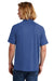 New Era NEA225 Mens Power Moisture Wicking Short Sleeve Polo Shirt Heather Royal Blue Model Back